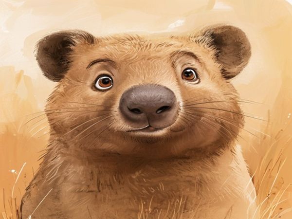 Northern Hairy-Nosed Wombat in Queensland grassland